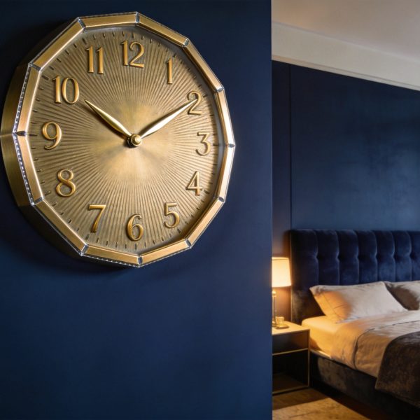 Brushed Brass Finish Wall Clock