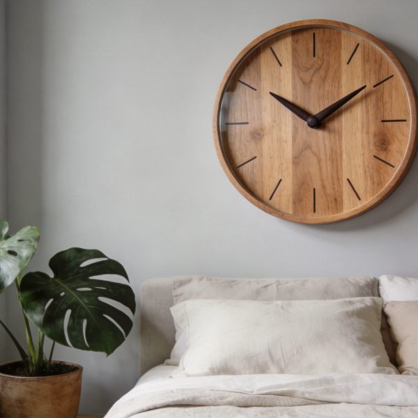 Natural Oak Wood Silent Wall Clock