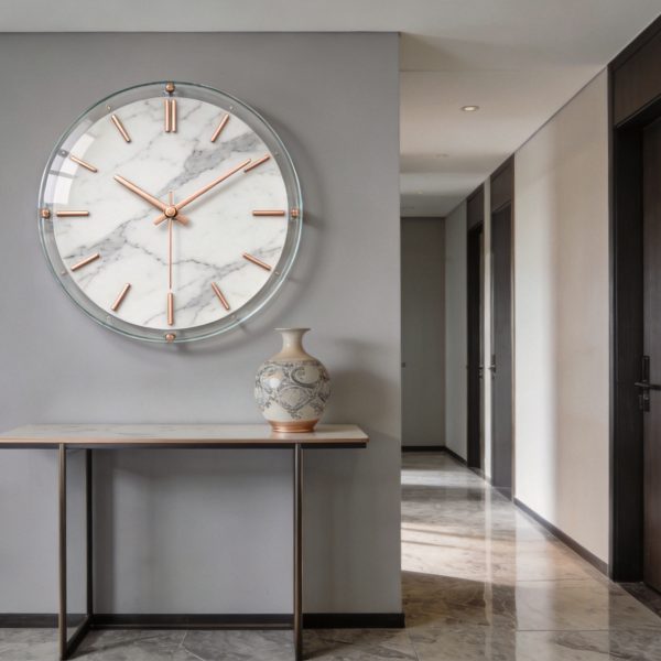 Marble Effect Wall Clock