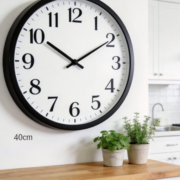 Oversized Arabic Numeral Wall Clock