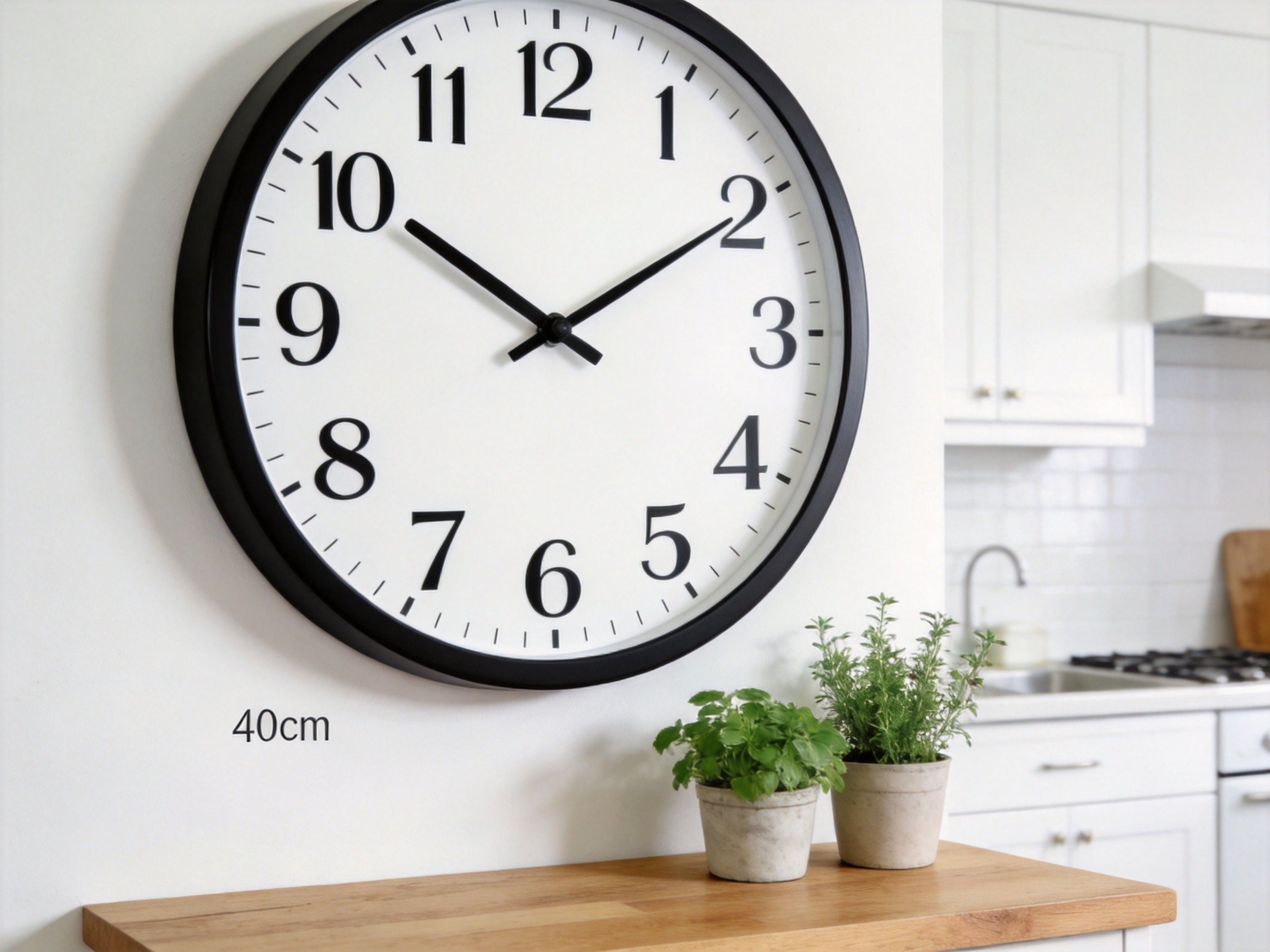 Oversized Arabic Numeral Wall Clock